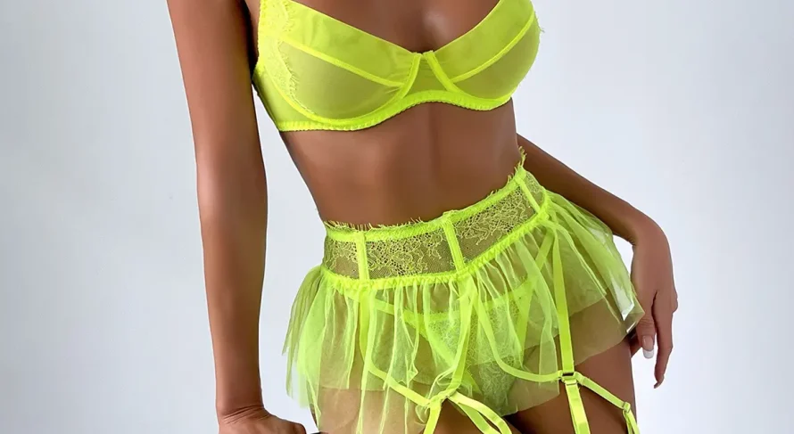 lightyellowlingerie.jpg Cute lingerie set Euphoria Adult Store